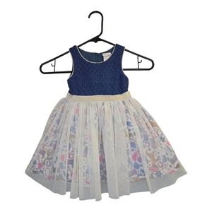 Sweet Heart Rose Toddler 3T Dress Blue With Horses And Boots Cowgirl